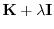 $ {\mathbf K}+\lambda {\mathbf I}$
