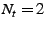 $ N_t=2$
