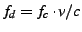 $ f_d =
f_c \cdot v/c$