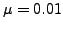 $ \mu=0.01$