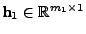 $ \textbf{h}_1 \in \mathbb{R}^{m_1
\times 1}$