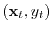 $ ({\boldsymbol{\mathbf{x}}}_t, y_t)$