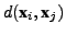 $ d(\textbf{x}_i,\textbf{x}_j)$