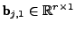 $ \textbf{b}_{j,1} \in \mathbb{R}^{r\times
1}$