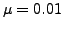 $ \mu=0.01$